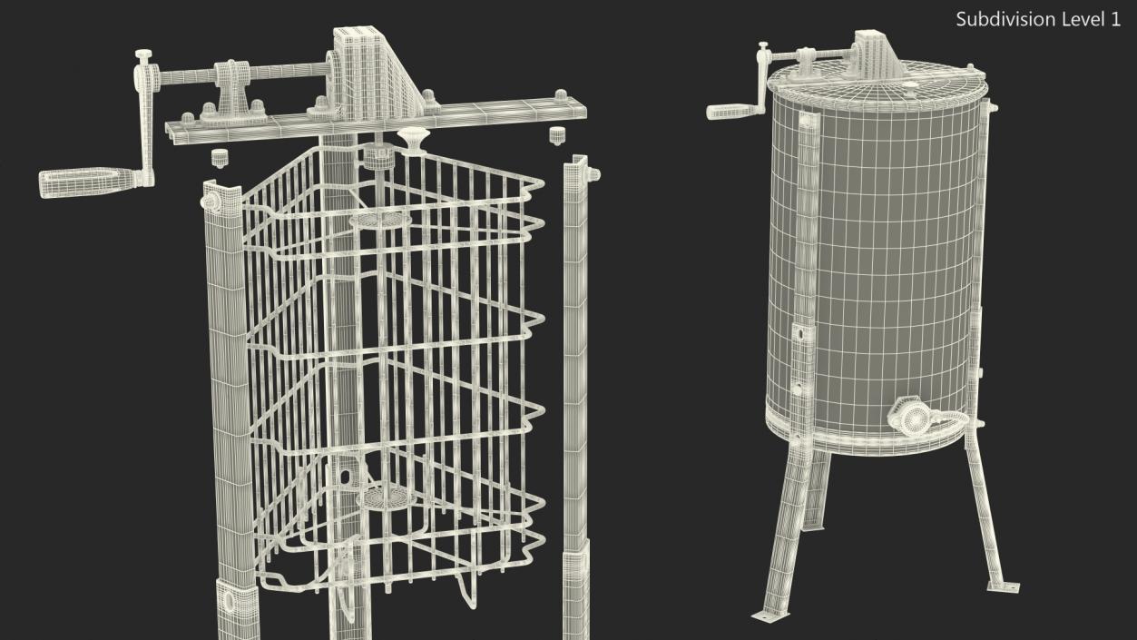 3D model Hardin Professional 3 Frame Manual Honey Extractor