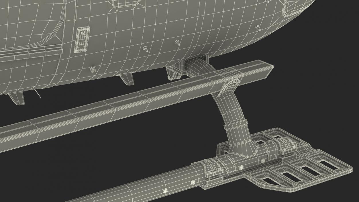 Hospital Ship with Medical Helicopter 3D