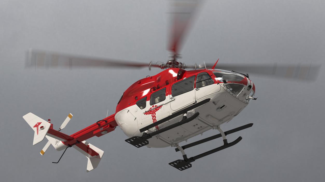 Hospital Ship with Medical Helicopter 3D