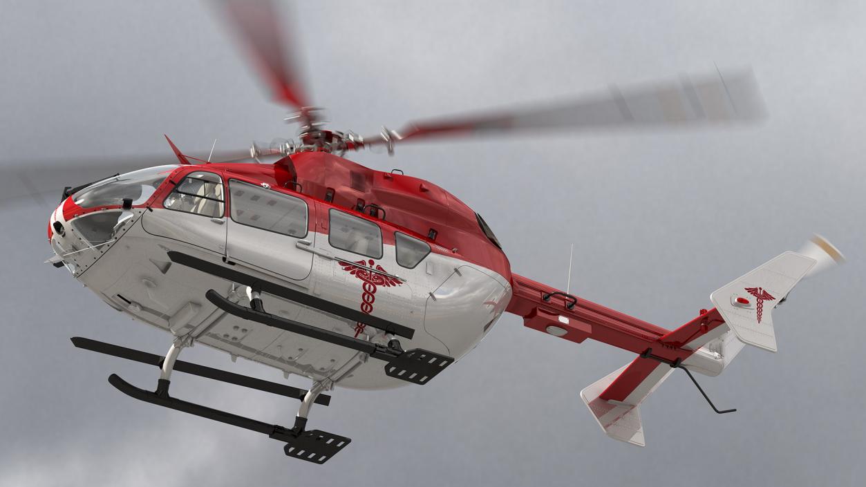 Hospital Ship with Medical Helicopter 3D