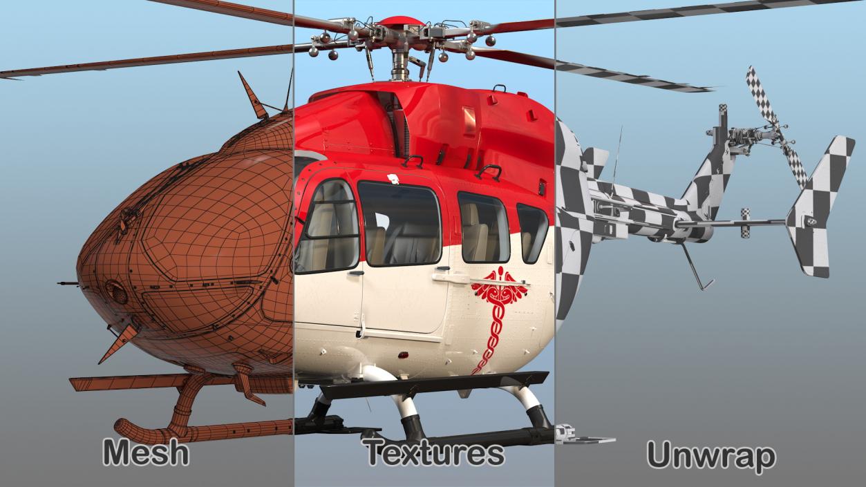 Hospital Ship with Medical Helicopter 3D