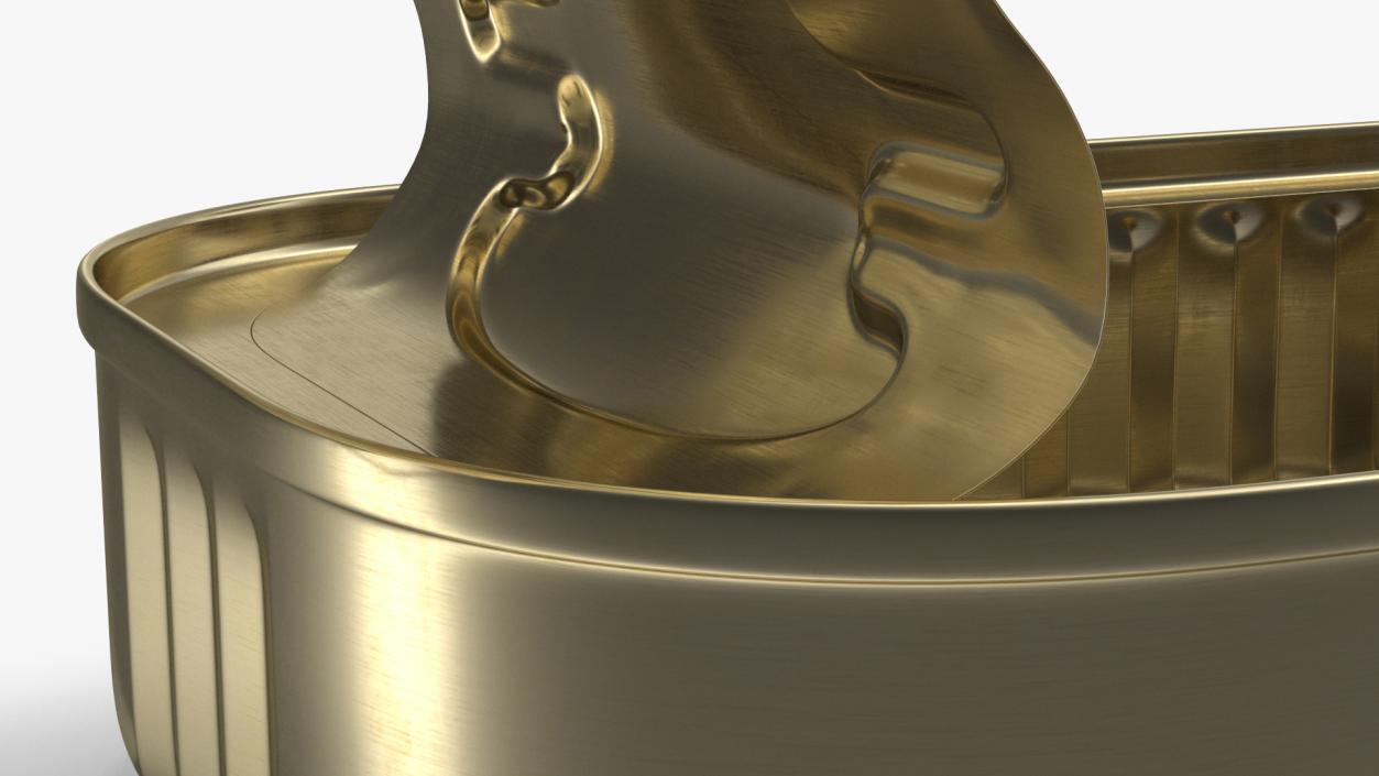 3D model Open Empty Rectangular Tin Can