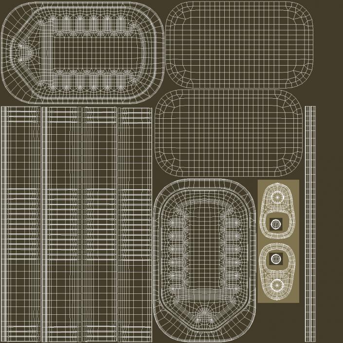 3D model Open Empty Rectangular Tin Can