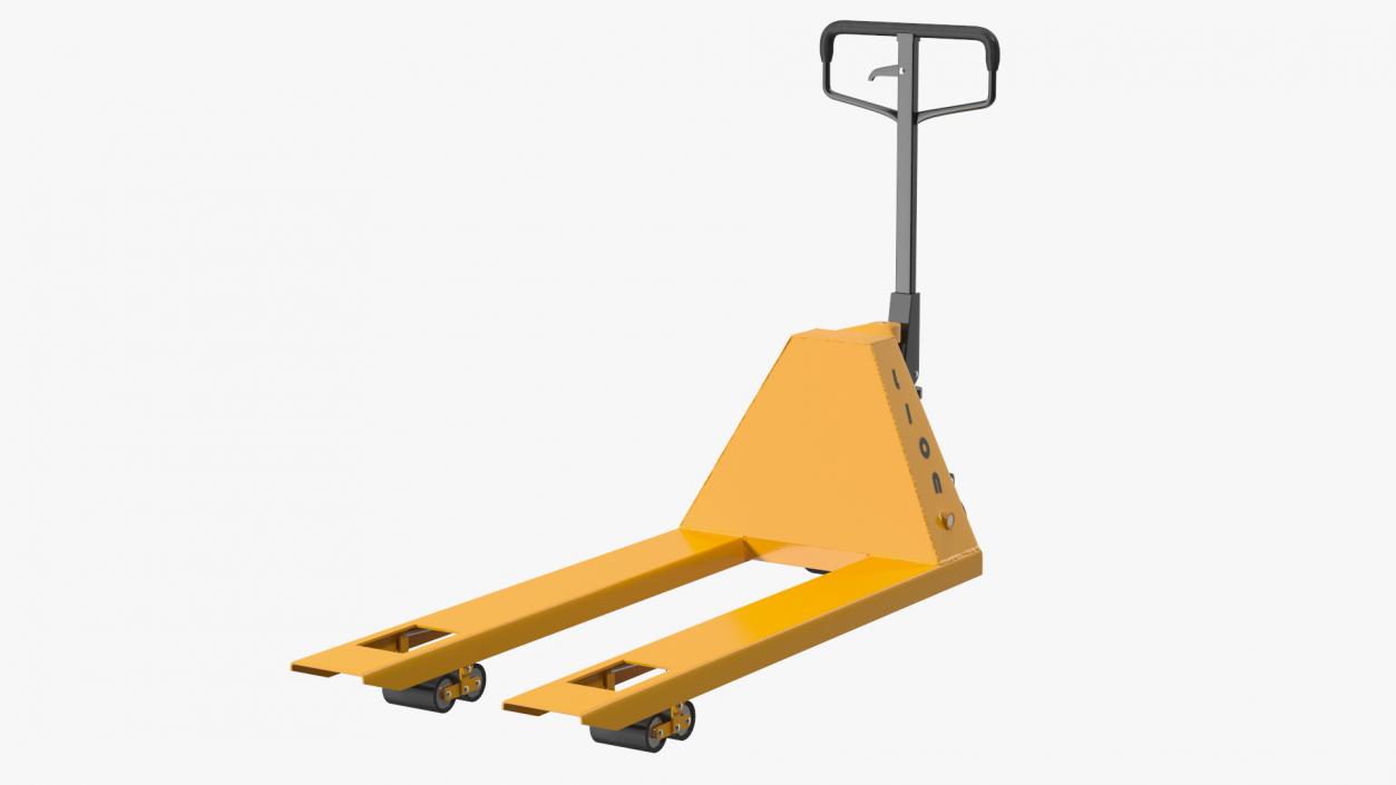 3D model Hand Pallet Truck Lion with Boxes Rigged