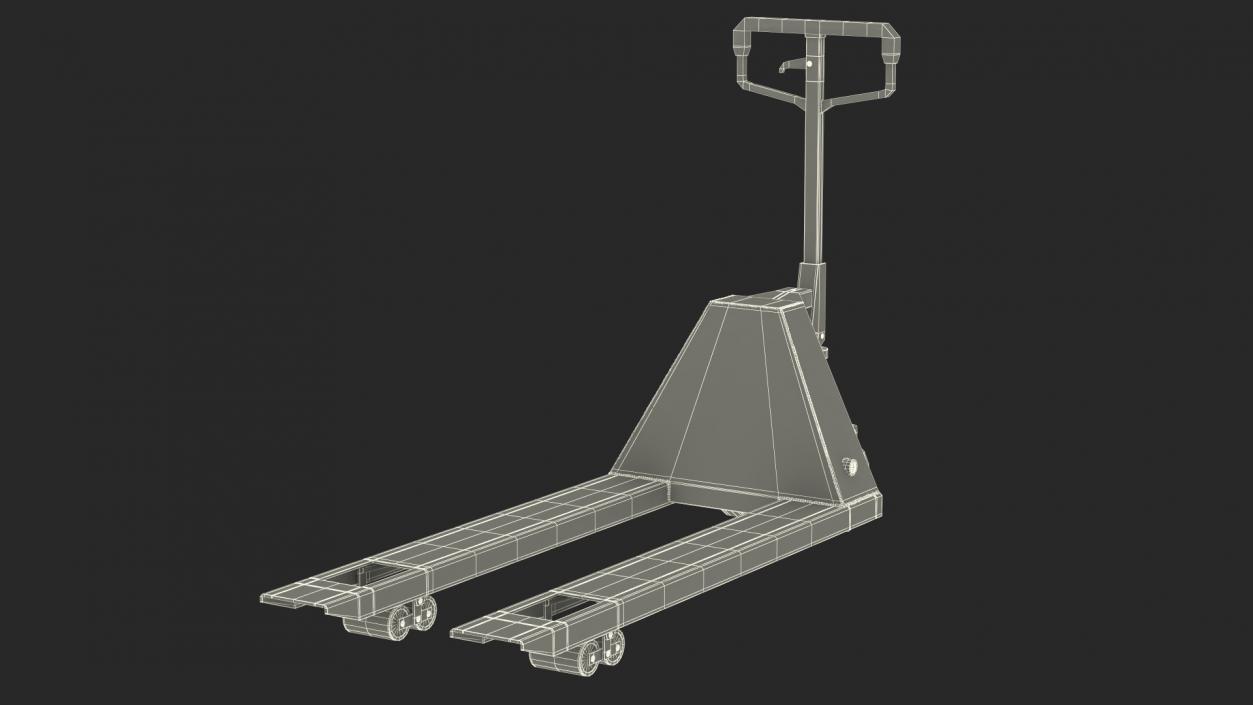 3D model Hand Pallet Truck Lion with Boxes Rigged