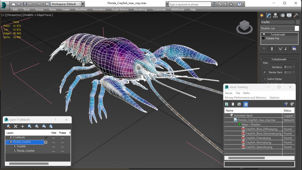 3D Florida Crayfish