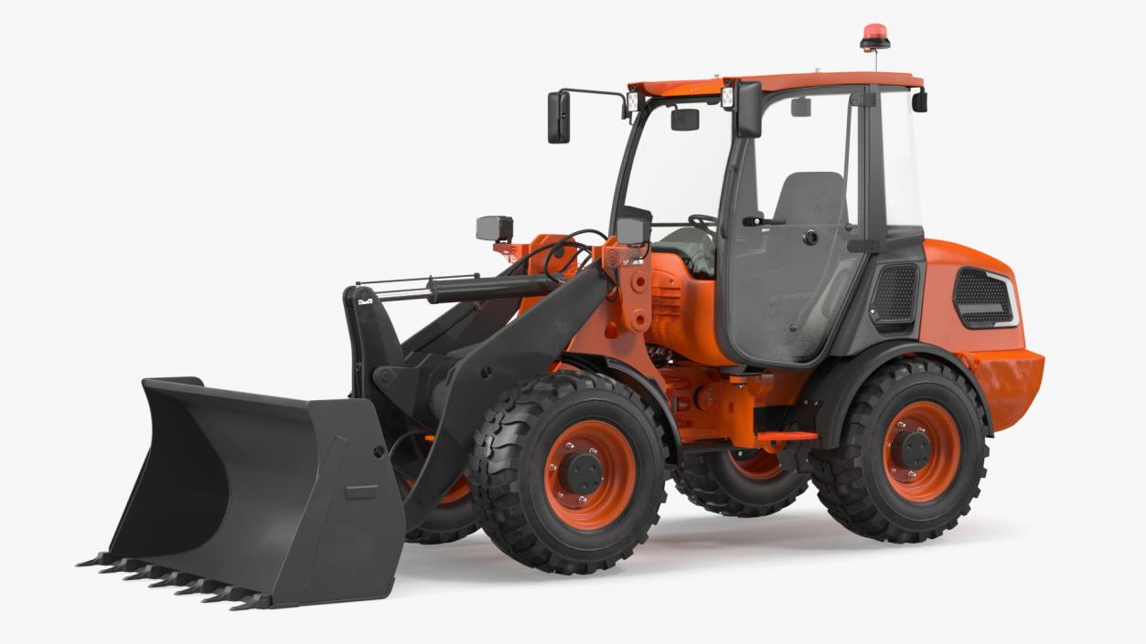 3D Electric Loader with Bucket Simple Interior model