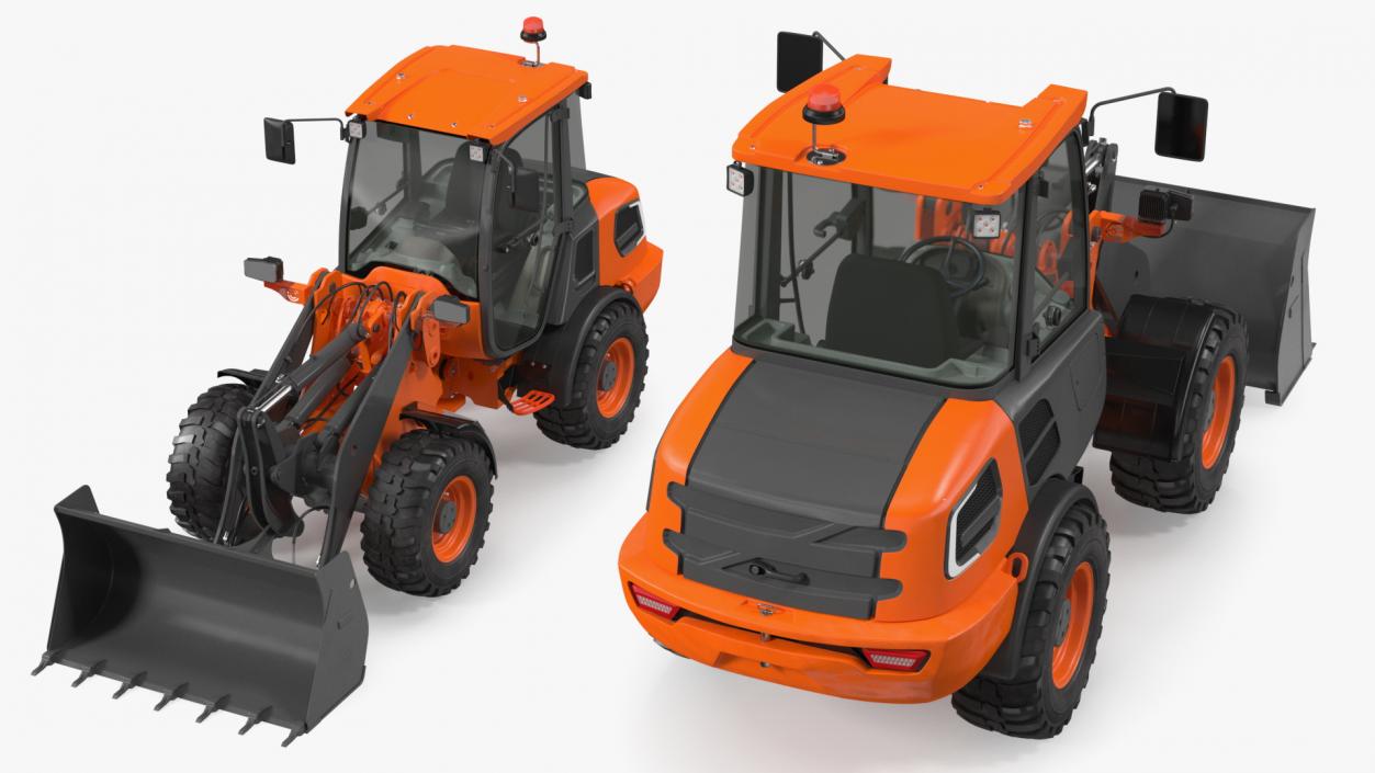 3D Electric Loader with Bucket Simple Interior model