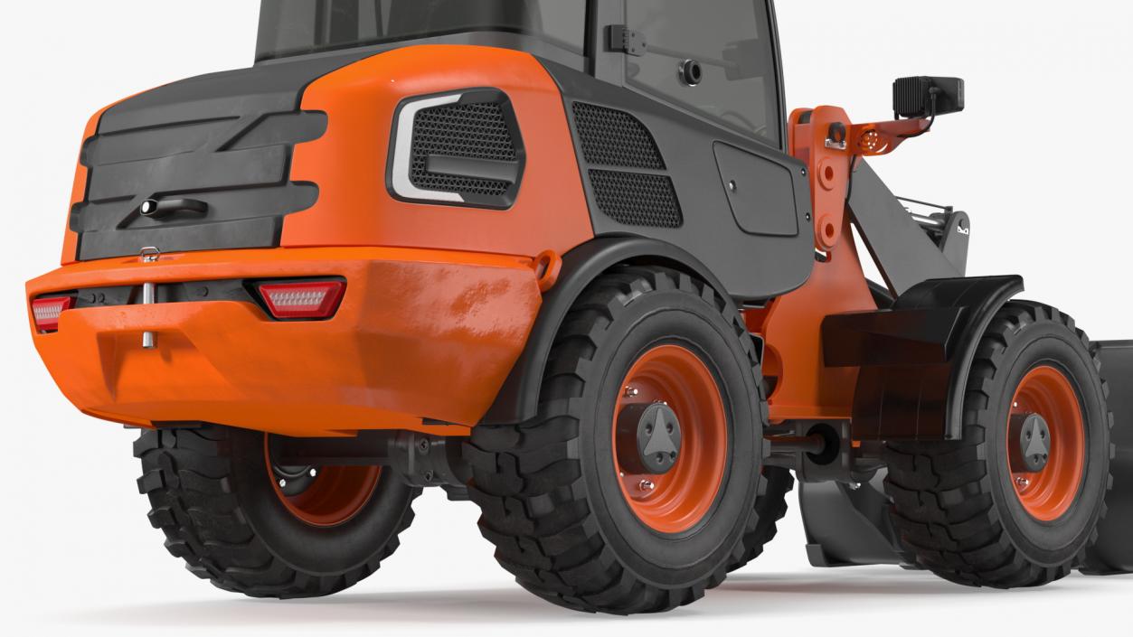 3D Electric Loader with Bucket Simple Interior model