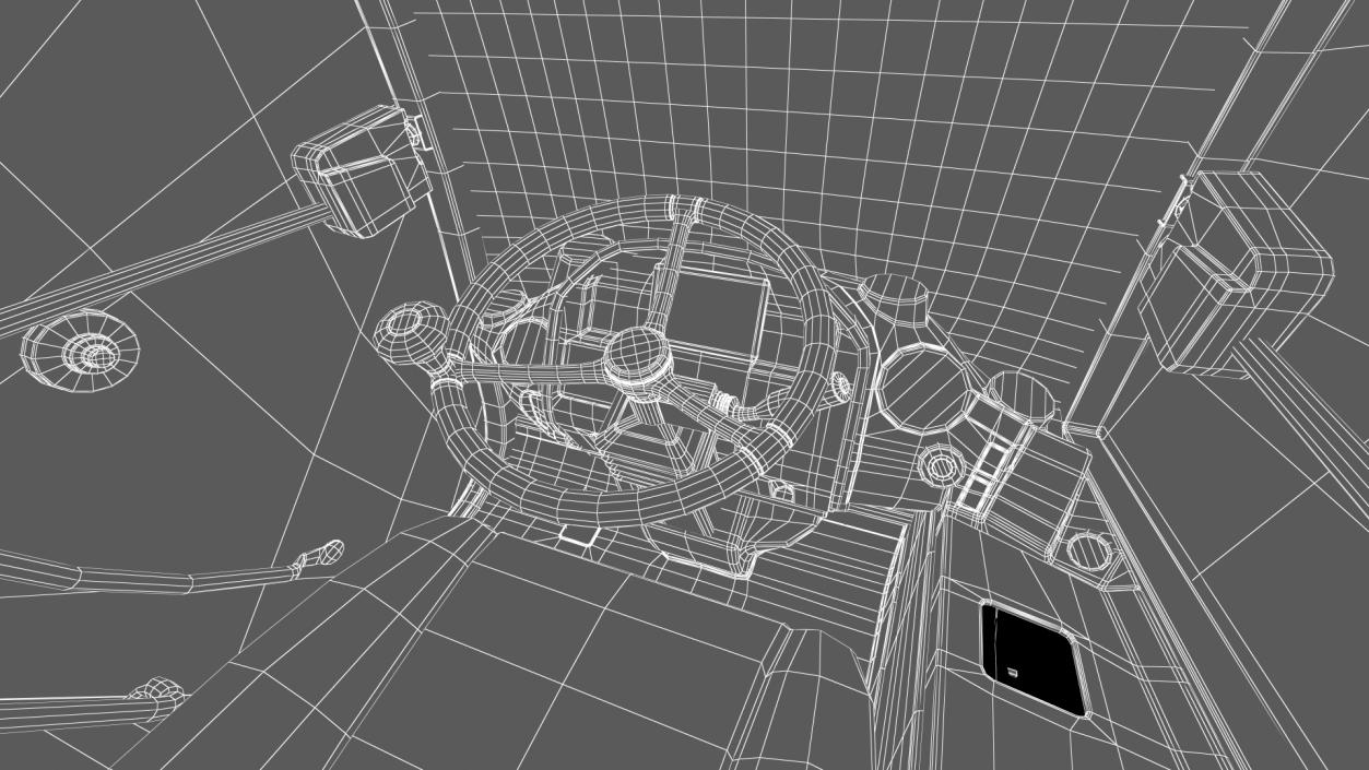 3D Electric Loader with Bucket Simple Interior model