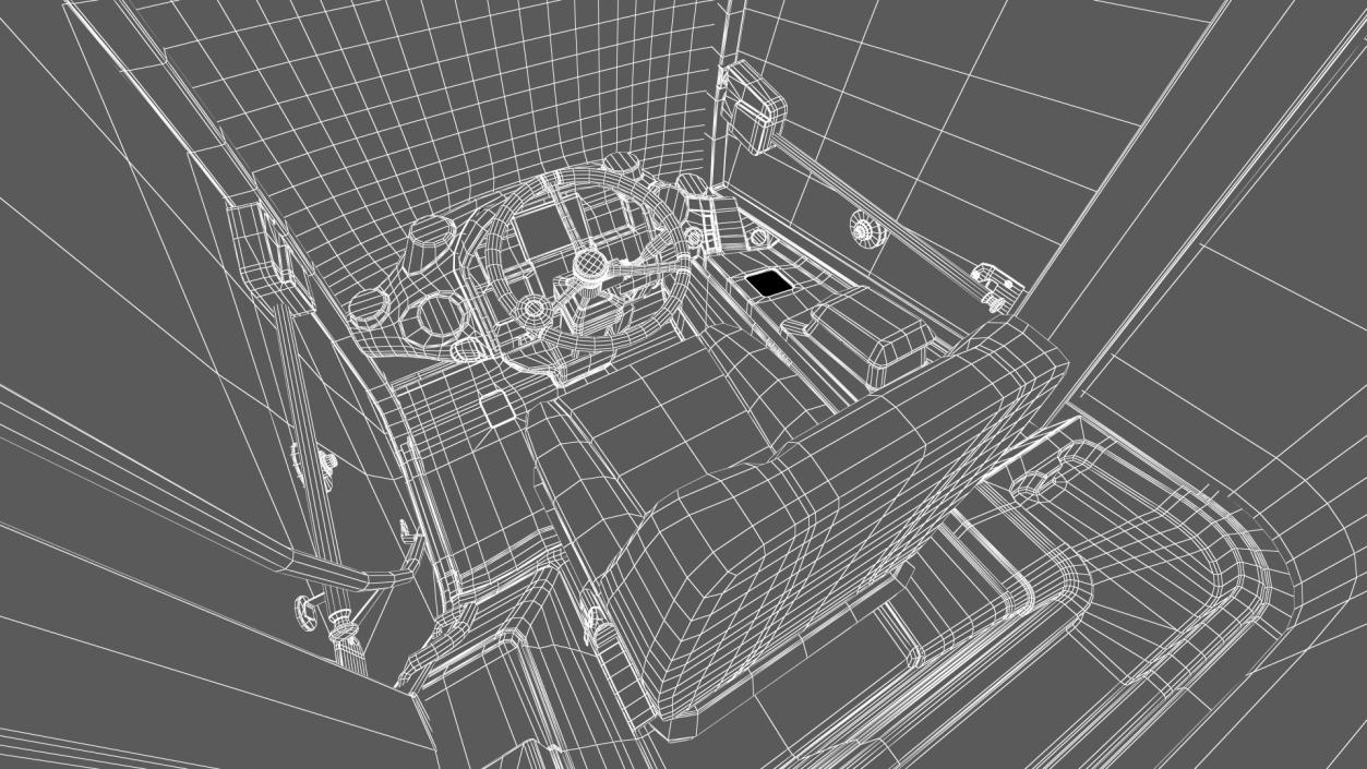 3D Electric Loader with Bucket Simple Interior model