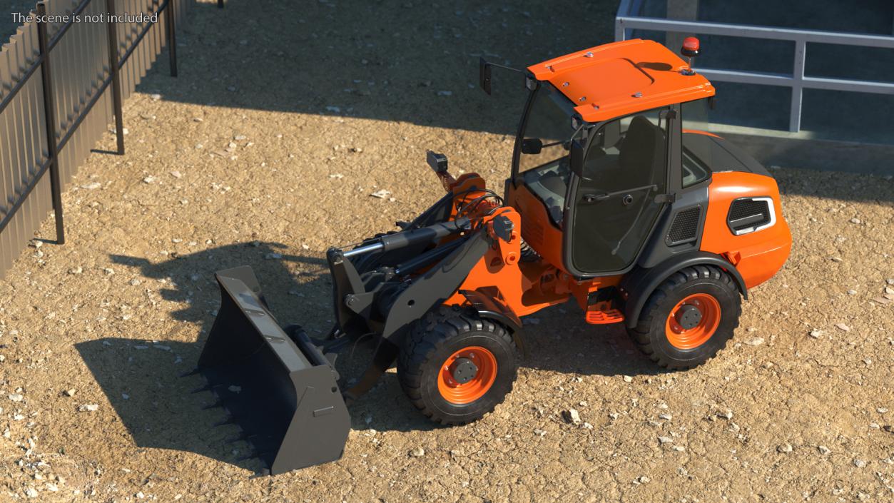 3D Electric Loader with Bucket Simple Interior model