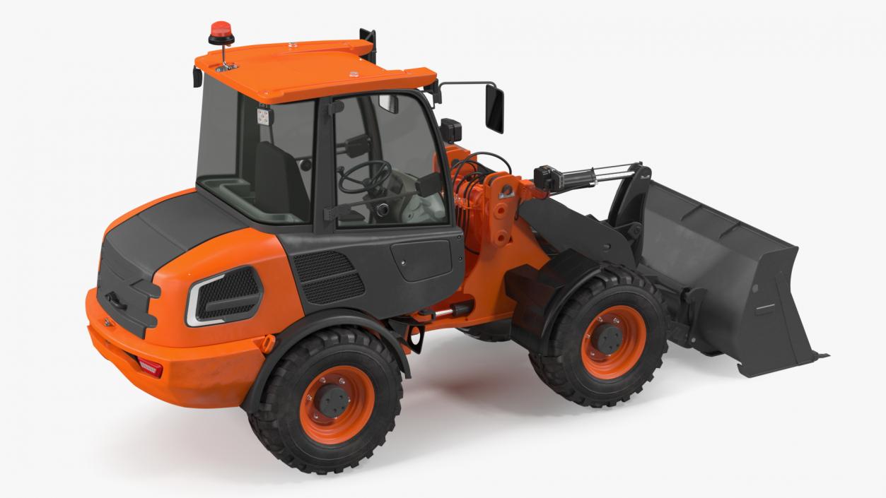 3D Electric Loader with Bucket Simple Interior model