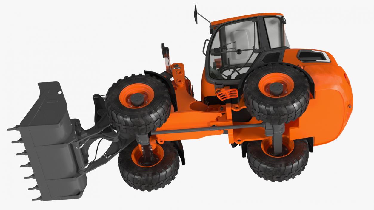 3D Electric Loader with Bucket Simple Interior model