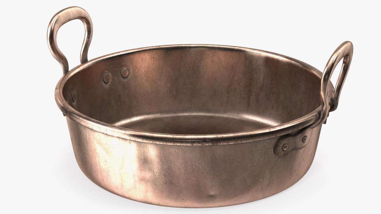 3D Antique Copper Cookware Collection 3