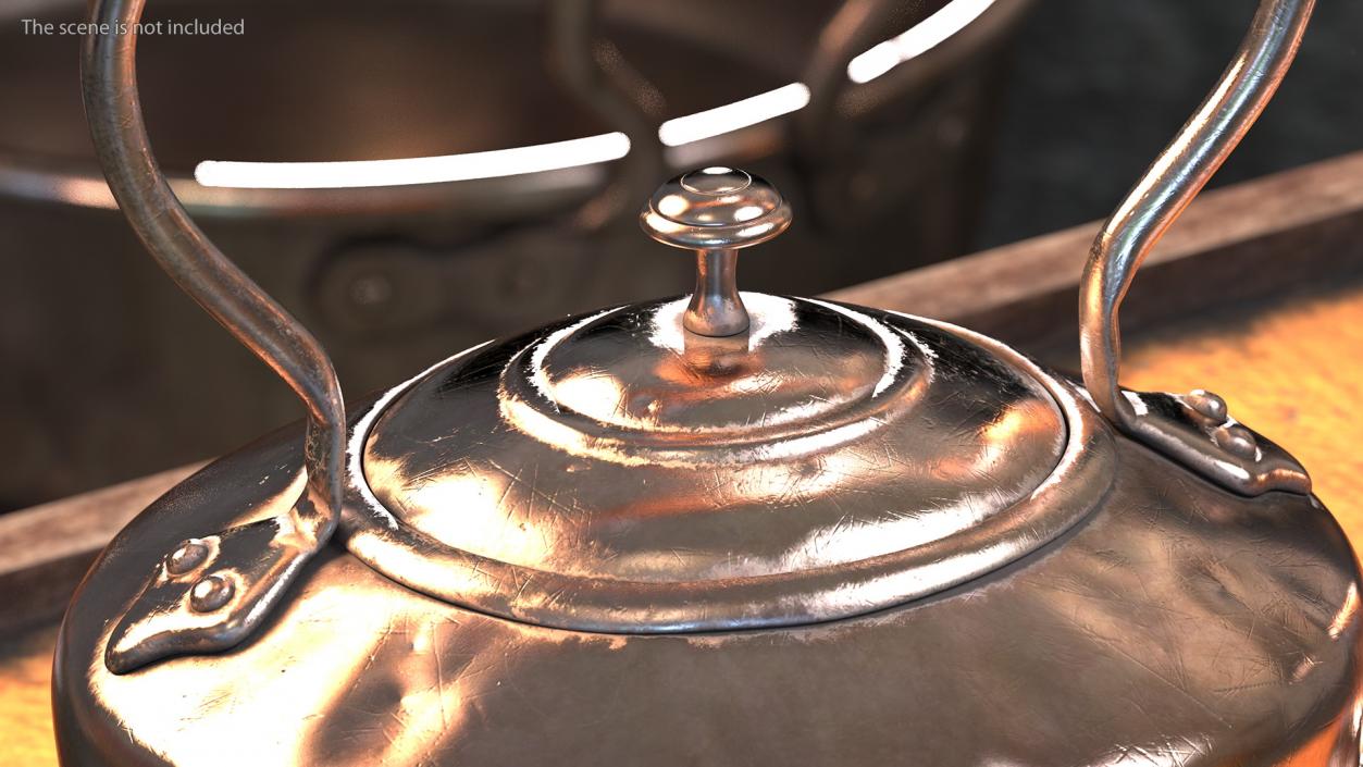 3D Antique Copper Cookware Collection 3