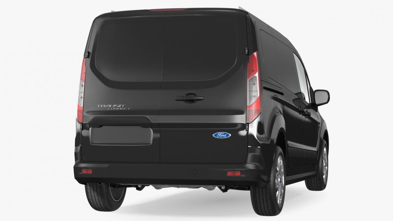 Ford Transit Connect Barn Doors Black 3D