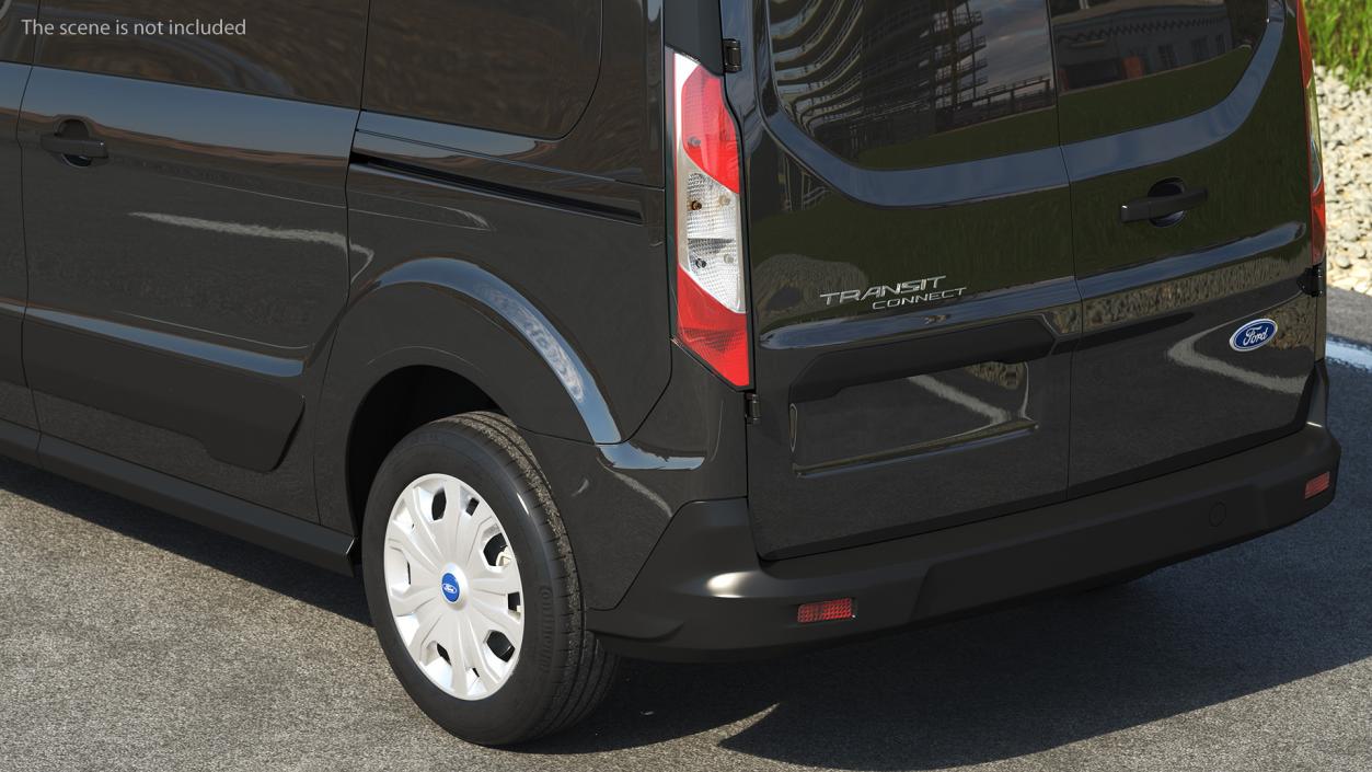 Ford Transit Connect Barn Doors Black 3D