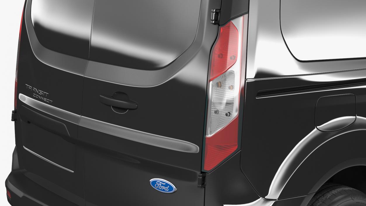 Ford Transit Connect Barn Doors Black 3D