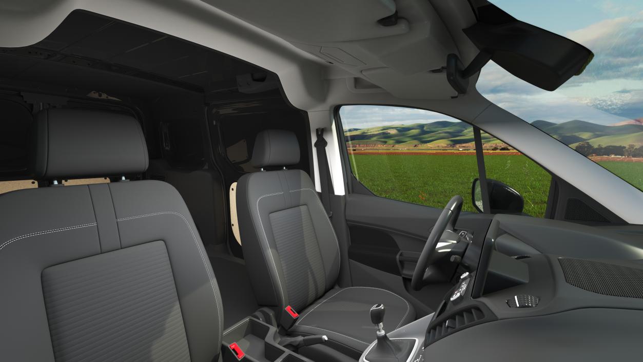 Ford Transit Connect Barn Doors Black 3D