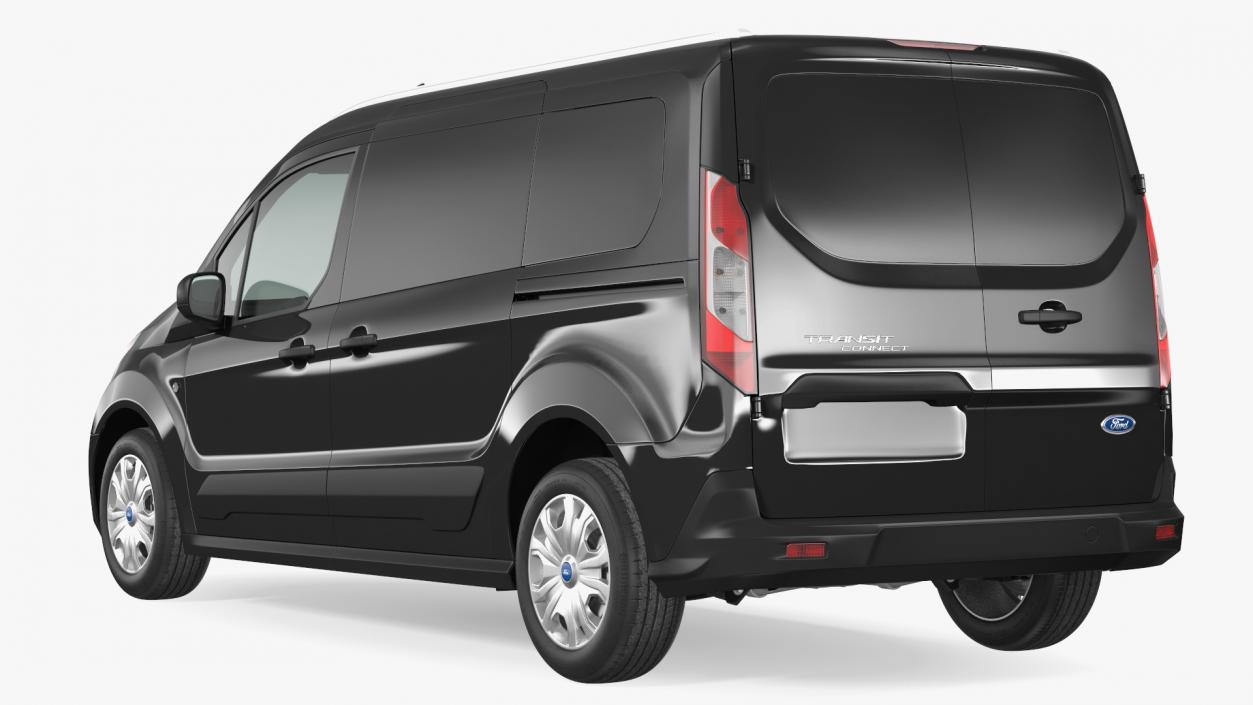 Ford Transit Connect Barn Doors Black 3D