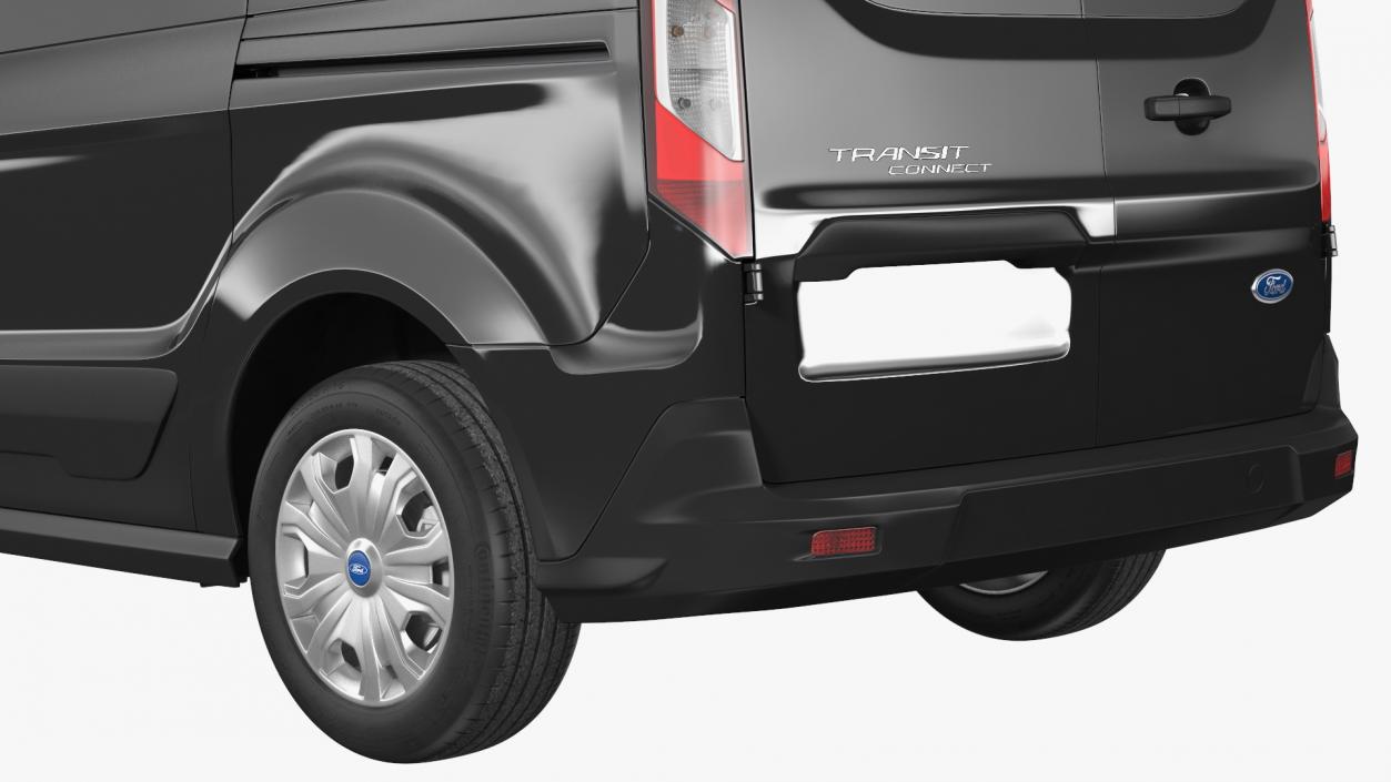 Ford Transit Connect Barn Doors Black 3D