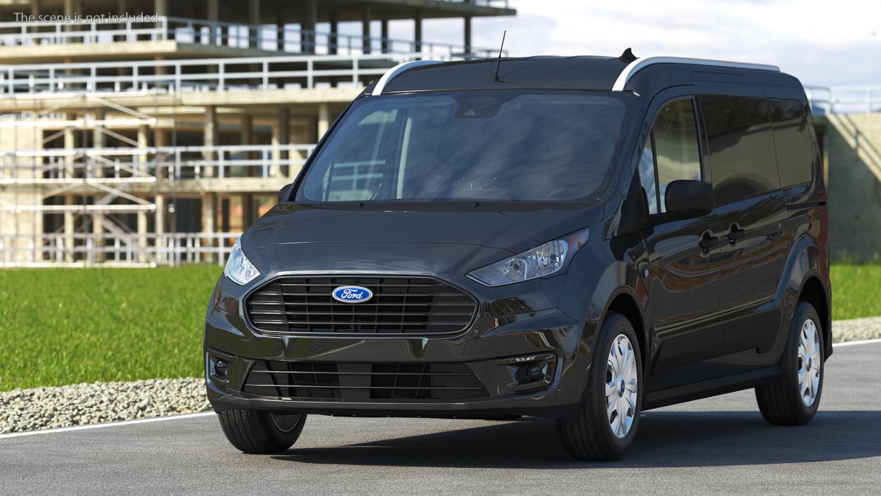 Ford Transit Connect Barn Doors Black 3D