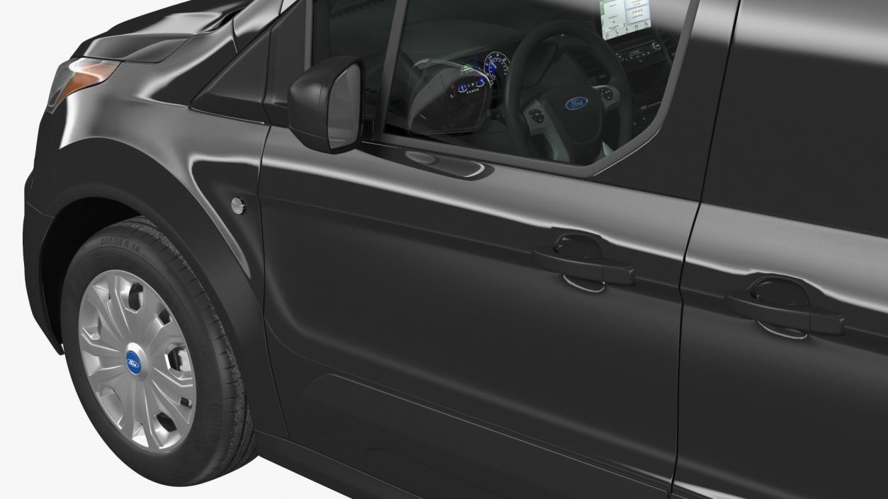 Ford Transit Connect Barn Doors Black 3D