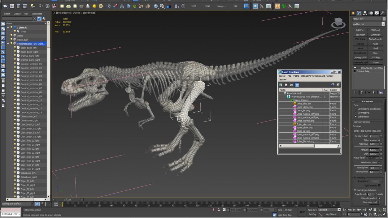 3D Tyrannosaurus Rex Skeleton