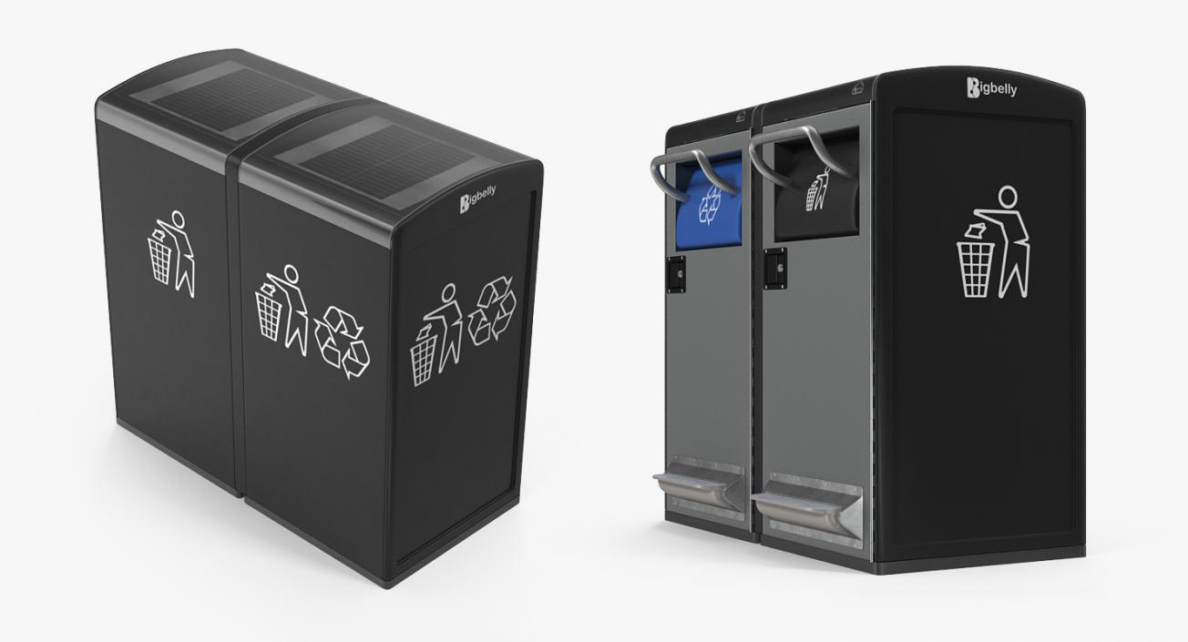 Bigbelly General Waste and Recycling Station 3D model