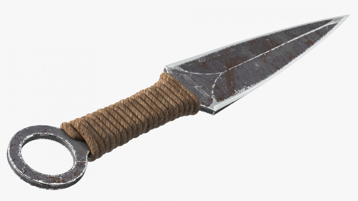 3D Combat Throwing Knife Worn