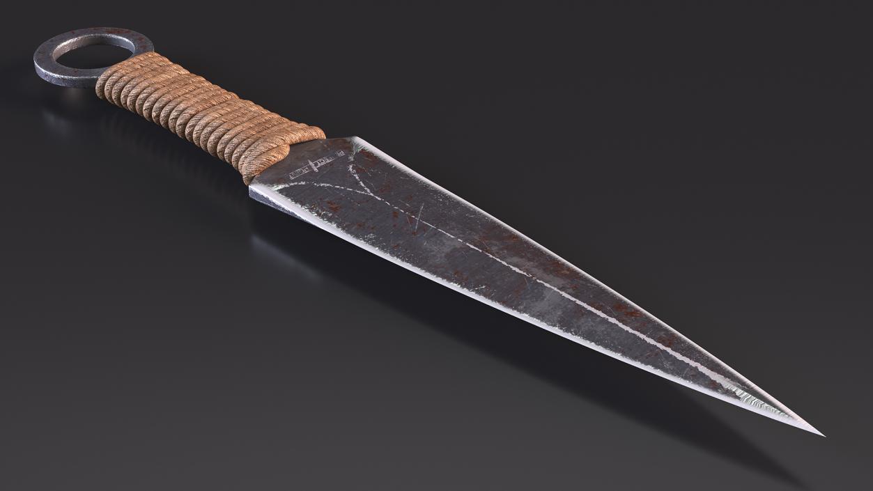 3D Combat Throwing Knife Worn