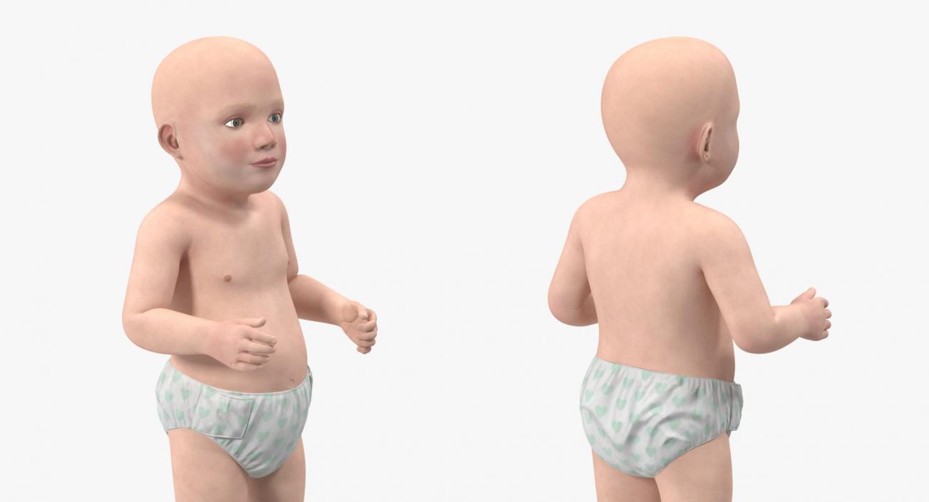 Baby Boy with Child Accessories Collection 3 3D model