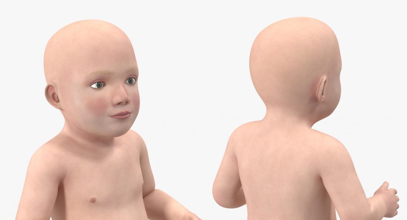 Baby Boy with Child Accessories Collection 3 3D model