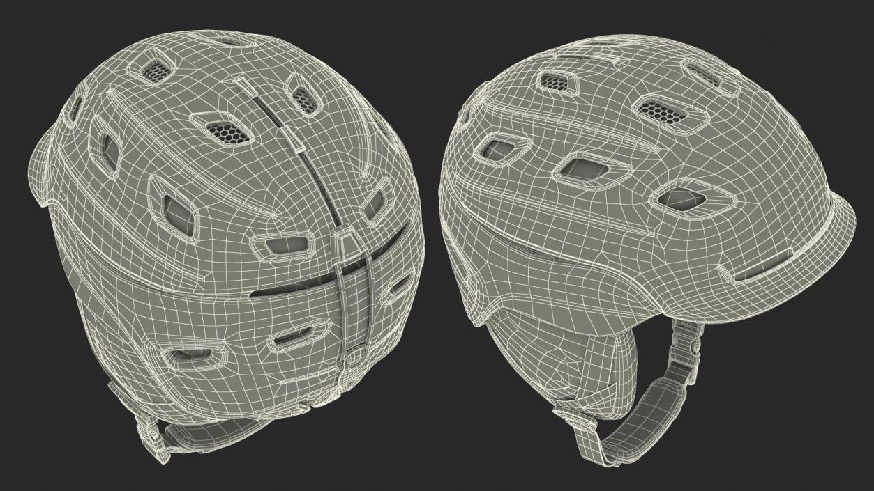 3D model Blue Ski Helmet