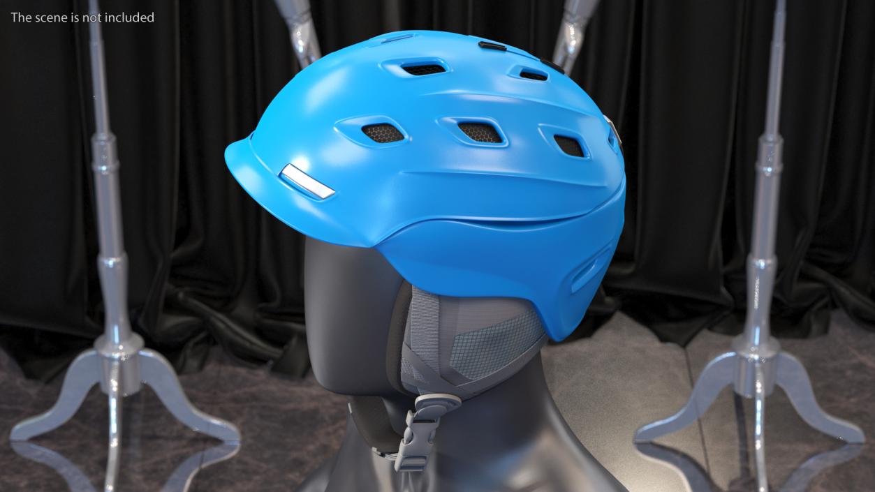 3D model Blue Ski Helmet