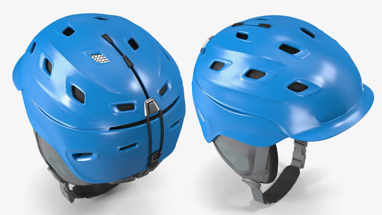 3D model Blue Ski Helmet