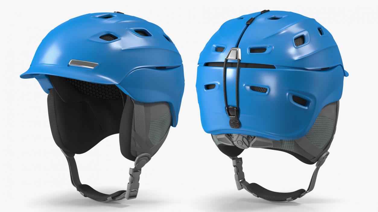 3D model Blue Ski Helmet