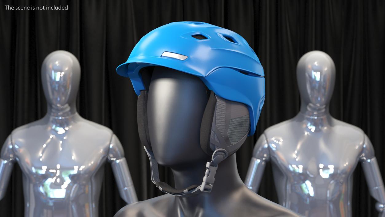 3D model Blue Ski Helmet