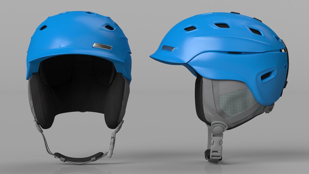 3D model Blue Ski Helmet