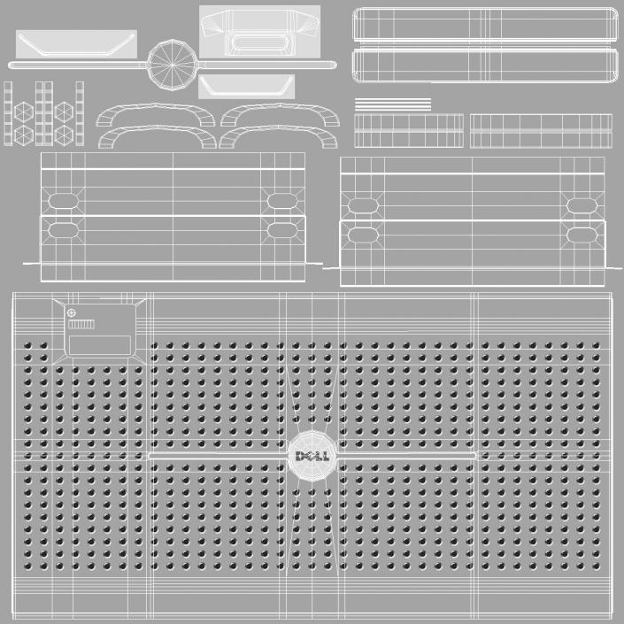 3D model Server Rack Cabinet Array