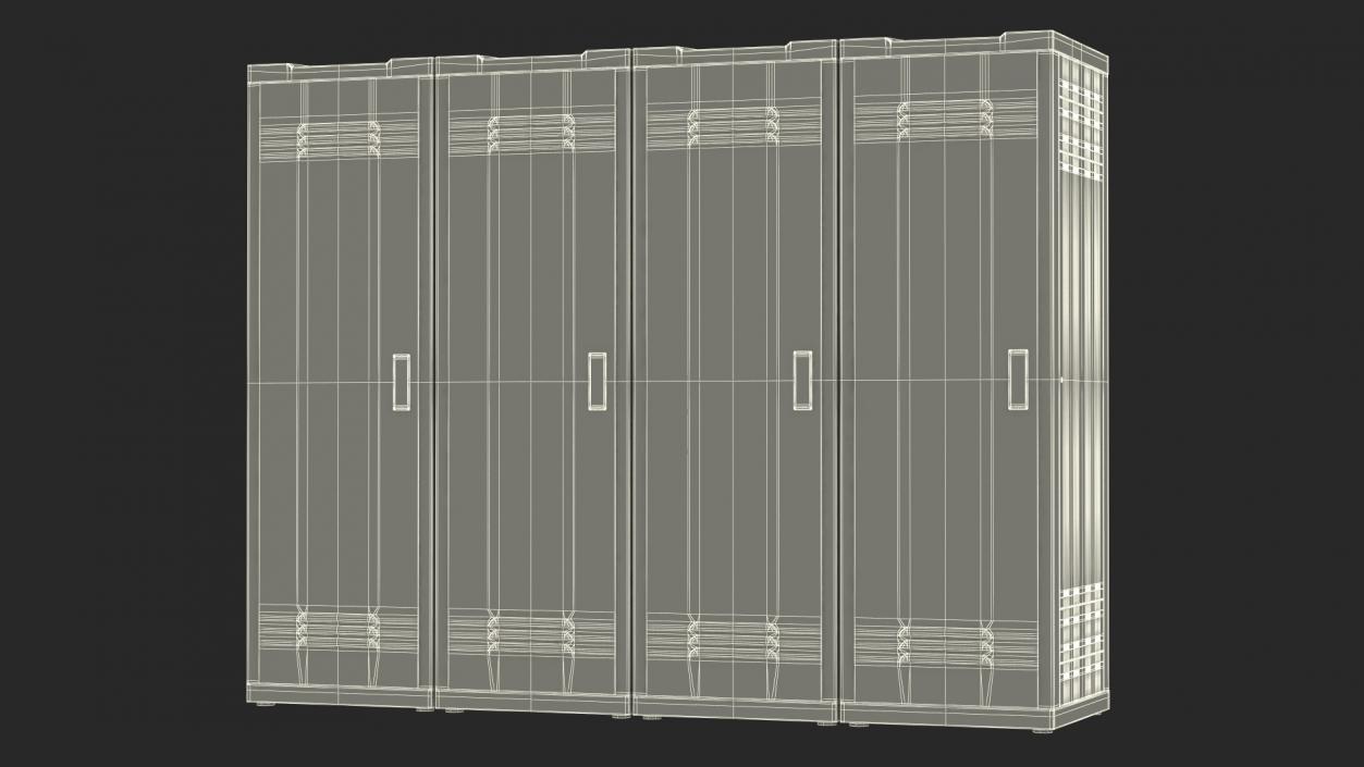 3D model Server Rack Cabinet Array