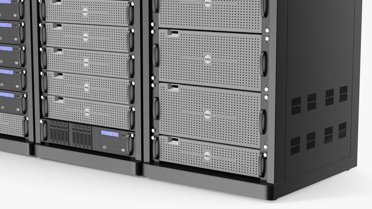 3D model Server Rack Cabinet Array