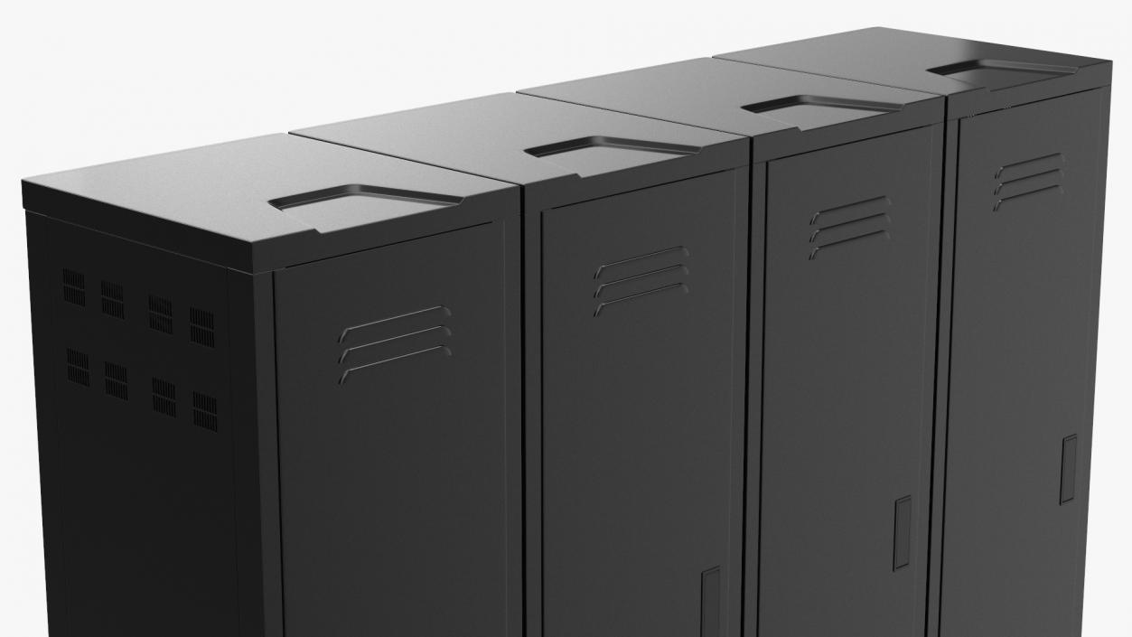 3D model Server Rack Cabinet Array