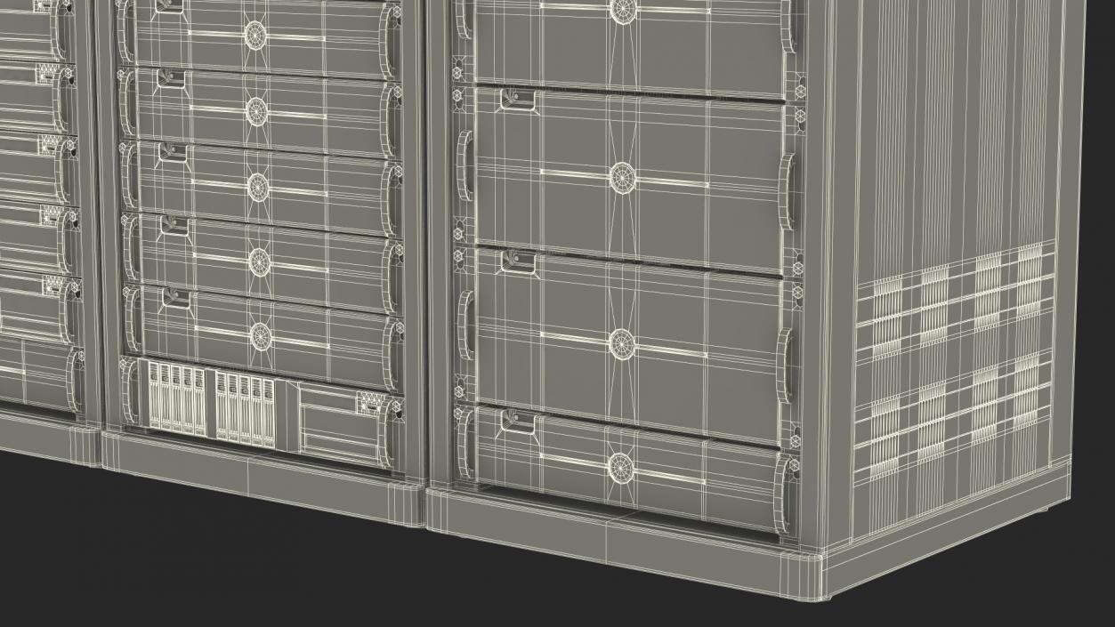 3D model Server Rack Cabinet Array