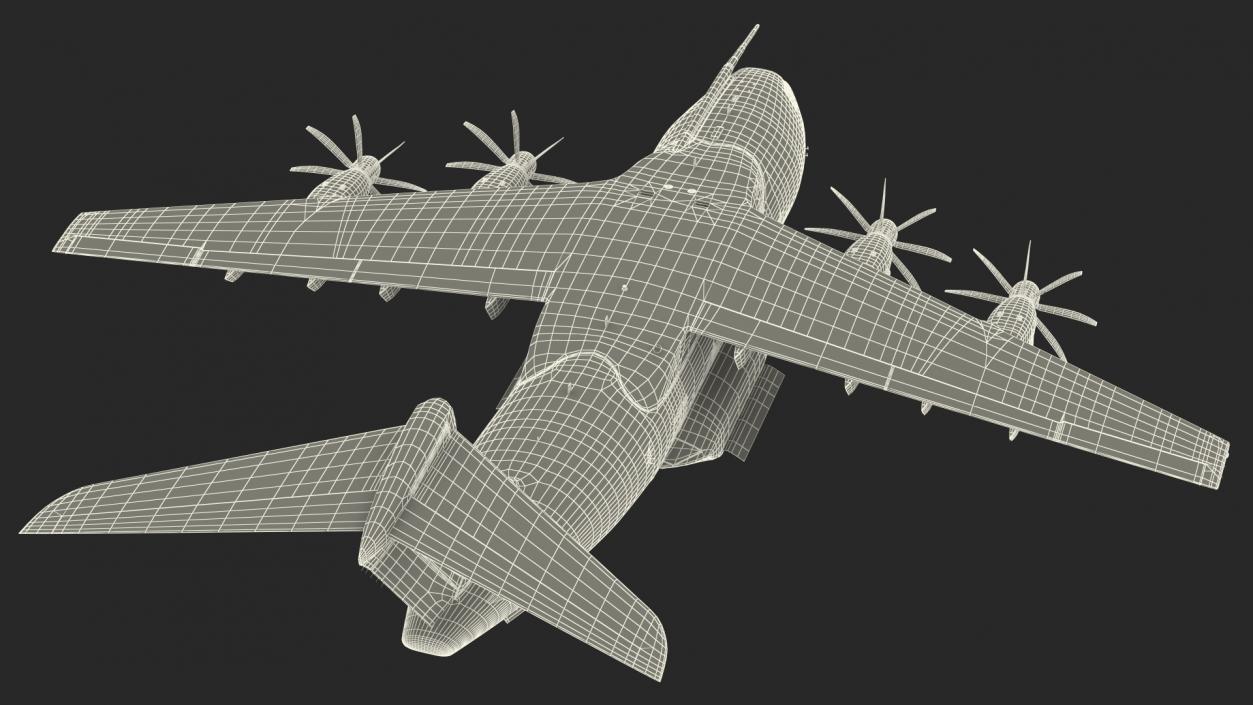 3D Airbus A400M Atlas Turboprop Military Transport Aircraft