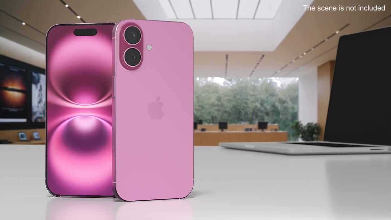 3D model Apple IPhone 16 Pink