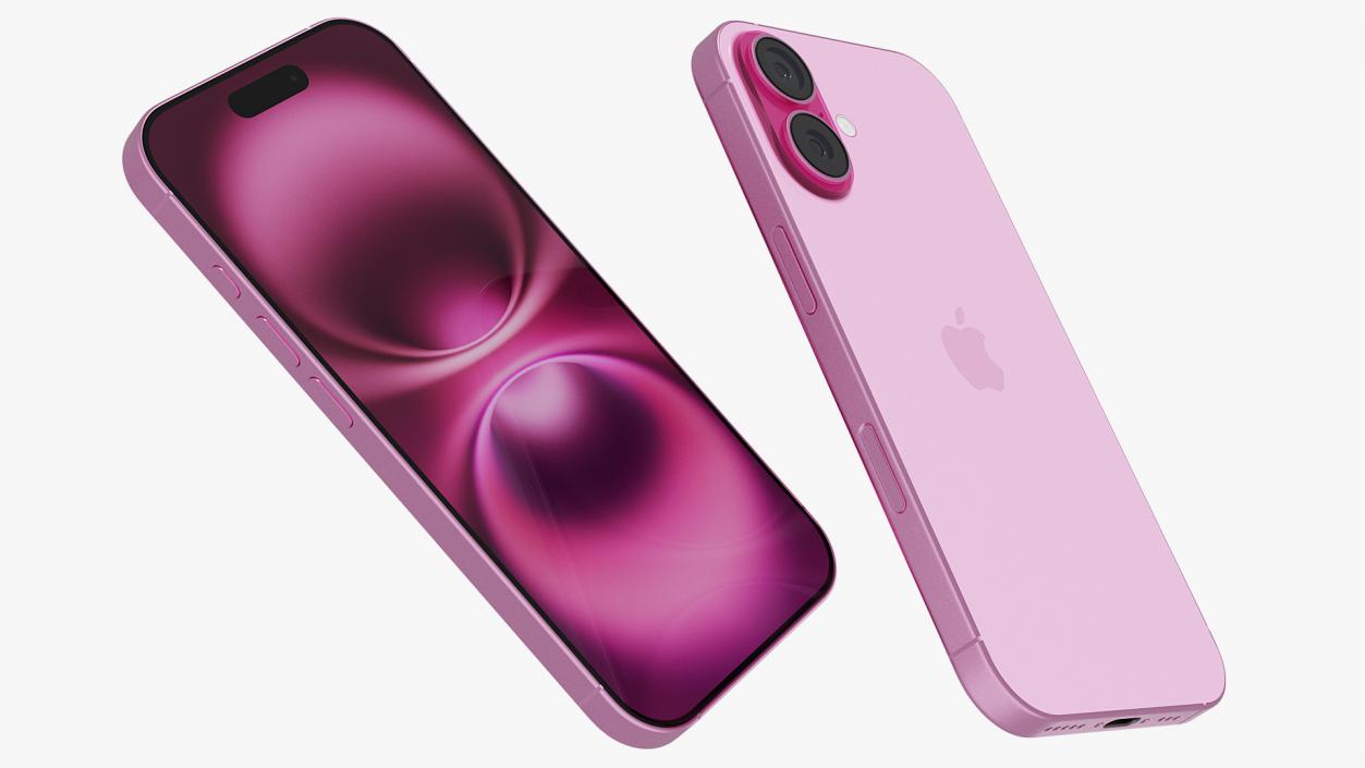 3D model Apple IPhone 16 Pink