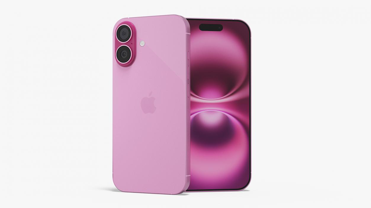 3D model Apple IPhone 16 Pink