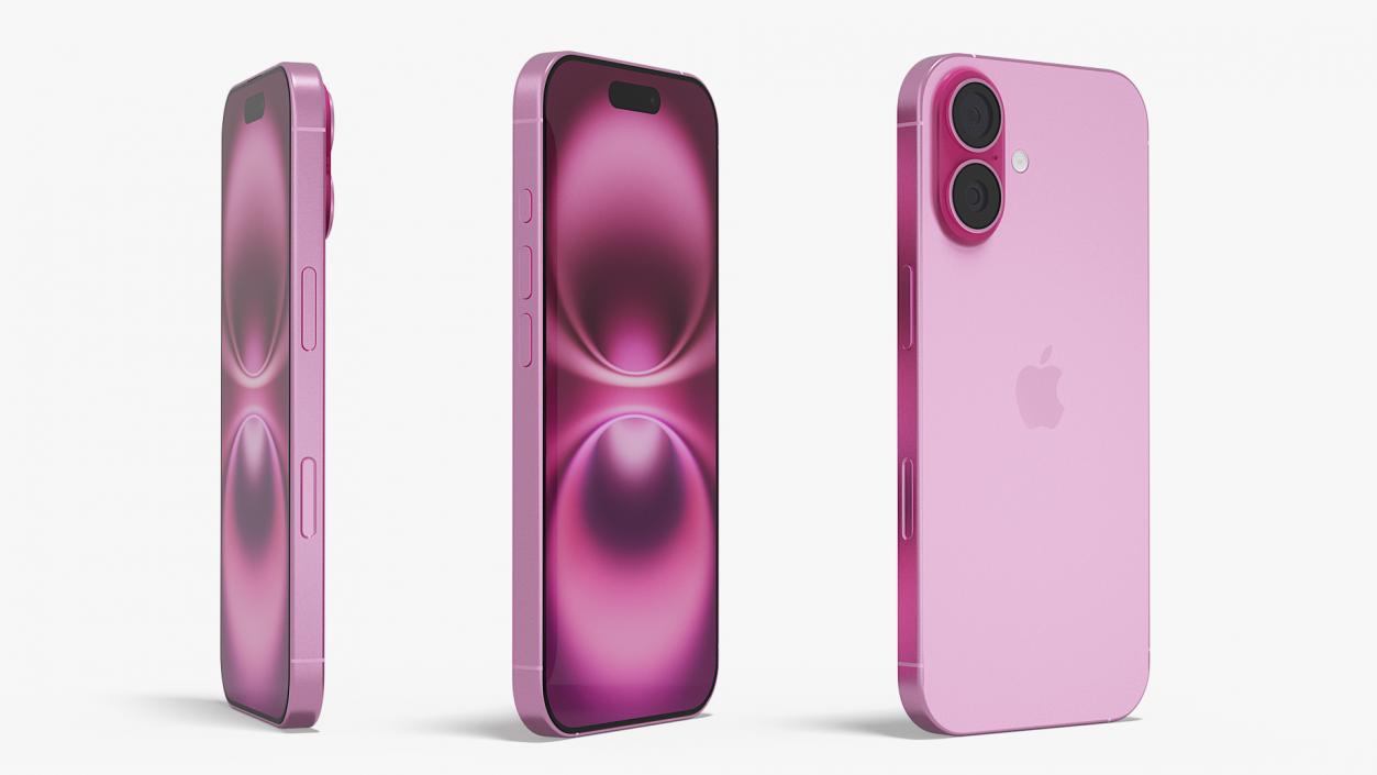 3D model Apple IPhone 16 Pink